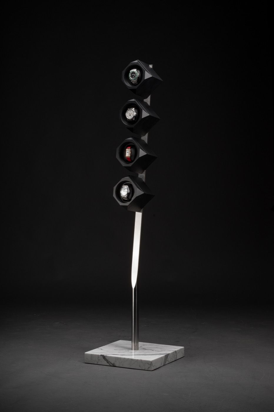 Floor stand detail with marble base